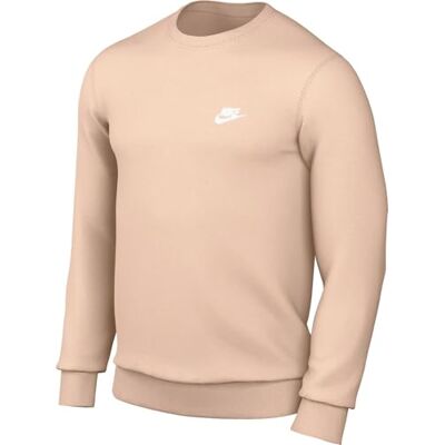 NIKE Sportswear Club Fleece Crew, tvättad koral/vit, BV2662-664, XS NIKE Sportswear Club Fleece Crew, tvättad koral/vit, BV2662-664, XS