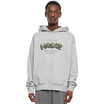 Tee Upscale herr huvtröja hem ultratung oversize hoodie, herr huvtröja med fronttryck, överdimensionerad passform, GRÅ, XS Tee Upscale herr huvtröja hem ultratung oversize hoodie, herr huvtröja med fronttryck, överdimensionerad passform, GRÅ, XS