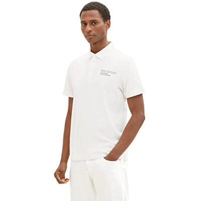 TOM TAILOR Herr 1036414 pikétröja, 10332-Off White, XL, 10332 – Benvit, XL TOM TAILOR Herr 1036414 pikétröja, 10332-Off White, XL, 10332 – Benvit, XL