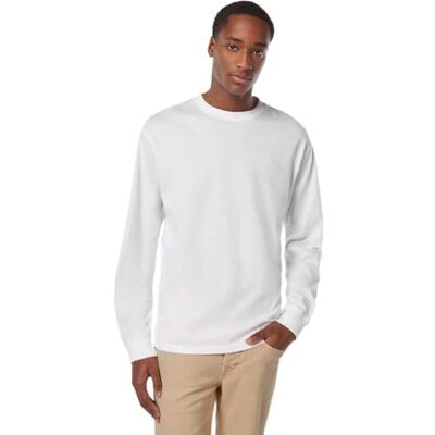Scotch & Soda Relaxed-Fit-logotyp långärmad t-shirt, Vit 101, M Scotch & Soda Relaxed-Fit-logotyp långärmad t-shirt, Vit 101, M