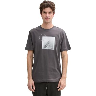 TOM TAILOR T-shirt för män, 10899 Tarmacgrå, M TOM TAILOR T-shirt för män, 10899 Tarmacgrå, M