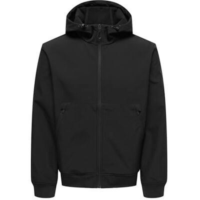 Only & Sons Onsbowie Softshell Bomber OTW Softshelljacka, svart, XXL Only & Sons Onsbowie Softshell Bomber OTW Softshelljacka, svart, XXL