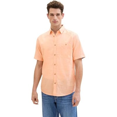 TOM TAILOR herrskjorta, 31200 – tvättad orange kambray, S TOM TAILOR herrskjorta, 31200 – tvättad orange kambray, S
