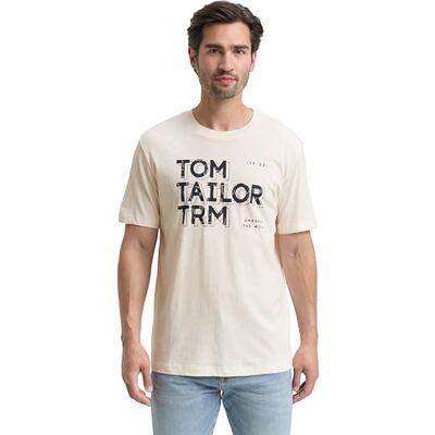 TOM TAILOR T-shirt för män, 10348 – Gardenia vit, XL TOM TAILOR T-shirt för män, 10348 – Gardenia vit, XL