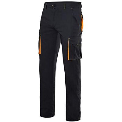 VELILLA 103008S stretch multibolsillos byxor färg negro/Naranja flúor storlek 44 VELILLA 103008S stretch multibolsillos byxor färg negro/Naranja flúor storlek 44