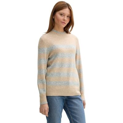 TOM TAILOR Denim damtröja, 36479 – Camel Beige Stripe, L TOM TAILOR Denim damtröja, 36479 – Camel Beige Stripe, L