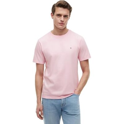 Tommy Hilfiger herr ESS Säsongsbetonad REG FIT Solid TEE MW0MW3995 S/S t-shirt, rosa (rosa lilja), XS, Rosa (rosa lilja), XS Tommy Hilfiger herr ESS Säsongsbetonad REG FIT Solid TEE MW0MW3995 S/S t-shirt, rosa (rosa lilja), XS, Rosa (rosa lilja), XS