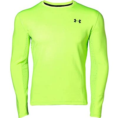 Under Armour Herr Kvalificerare ColdGear Långärmad T-shirt, Lime ljus/svart, L Under Armour Herr Kvalificerare ColdGear Långärmad T-shirt, Lime ljus/svart, L