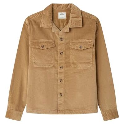 Springfield Corduroy Overshirt T-shirt, beige, S för män Springfield Corduroy Overshirt T-shirt, beige, S för män
