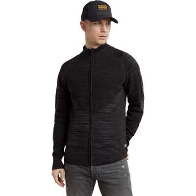 G-STAR RAW 3D Biker Zip Through Knit, Flerfärgad (Dk Black/Asfalt D25070-c259-7242), XL G-STAR RAW 3D Biker Zip Through Knit, Flerfärgad (Dk Black/Asfalt D25070-c259-7242), XL