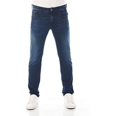 Replay herrjeans Anbass smal passform med Power Stretch, Medium Blue 009-1 (blå), 31 W/34 L Replay herrjeans Anbass smal passform med Power Stretch, Medium Blue 009-1 (blå), 31 W/34 L