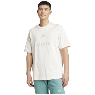 adidas Mezczyzni ALL SZN Embroidered Graphics T-Shirt, off white, L adidas Mezczyzni ALL SZN Embroidered Graphics T-Shirt, off white, L