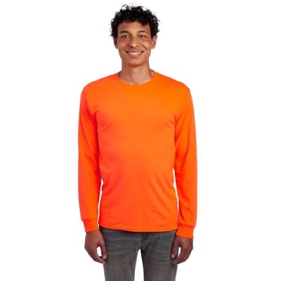 Jerzees Mens Womens Dri-Power Long Sleeve T-Shirt T Shirt, Safety Orange, Large US Jerzees Mens Womens Dri-Power Long Sleeve T-Shirt T Shirt, Safety Orange, Large US