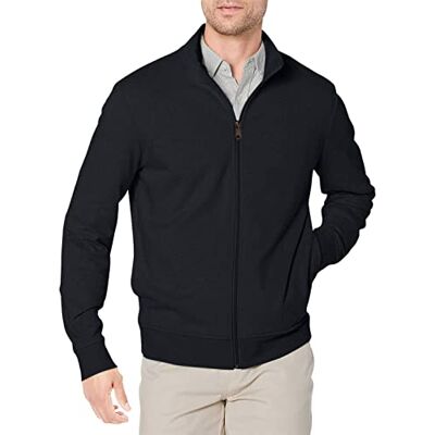 Amazon Essentials Herr lätt fransk frotté hel dragkedja stoppad hals tröja, svart, XX-Large Amazon Essentials Herr lätt fransk frotté hel dragkedja stoppad hals tröja, svart, XX-Large