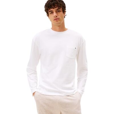 Tommy Hilfiger herr LS POCKET TEE UM0UM03644 L/S t-shirt, vit, XL, Vit (Th Optic White), XL Tommy Hilfiger herr LS POCKET TEE UM0UM03644 L/S t-shirt, vit, XL, Vit (Th Optic White), XL