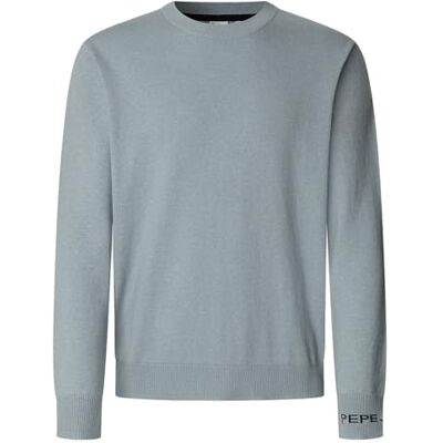 Pepe Jeans Andre Crew Neck Tricot, blå (blekt blå), XL herr, Blå (blekt blå), XL Pepe Jeans Andre Crew Neck Tricot, blå (blekt blå), XL herr, Blå (blekt blå), XL