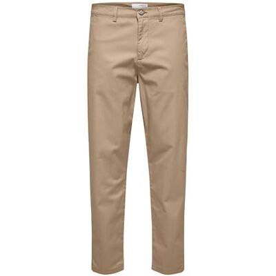 SELECTED HOMME SELETED HOMME SLHSLIMTAPE-New Miles 172 Flex Pants W N Chino, Grege, 32/34, Greige, 32W x 34L SELECTED HOMME SELETED HOMME SLHSLIMTAPE-New Miles 172 Flex Pants W N Chino, Grege, 32/34, Greige, 32W x 34L