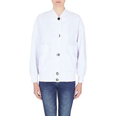 Giorgio Armani unisex vuxen Hållbara Cross Gender runda metallknappar Jacka Optic. White XS Giorgio Armani unisex vuxen Hållbara Cross Gender runda metallknappar Jacka Optic. White XS