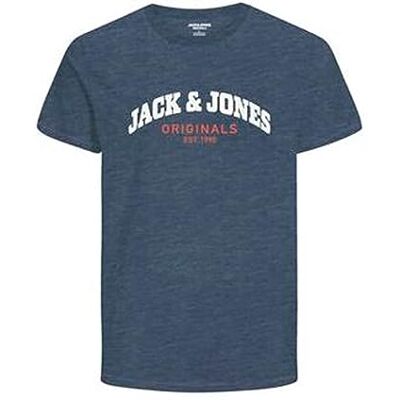 JACK & JONES T-shirt för män, Marinblazer/detalj: melerad, S JACK & JONES T-shirt för män, Marinblazer/detalj: melerad, S