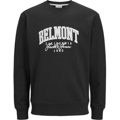 JACK & JONES Jjdetroit Sweat Crew Neck, svart, XS JACK & JONES Jjdetroit Sweat Crew Neck, svart, XS