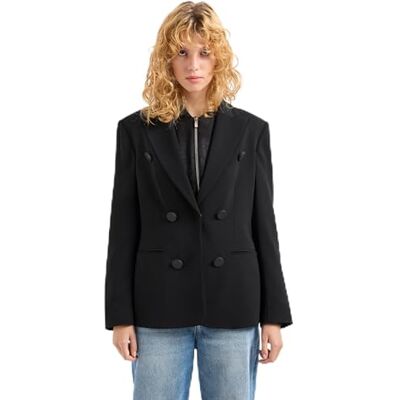 Giorgio Armani dam regular fit button blazer, svart, S Giorgio Armani dam regular fit button blazer, svart, S