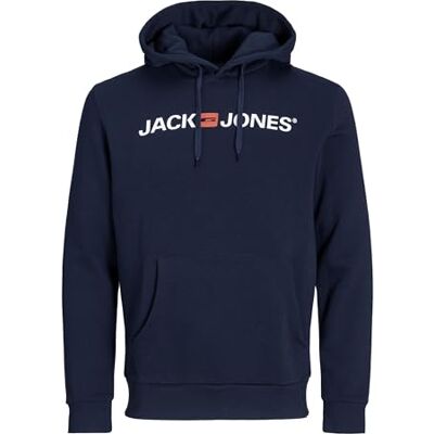 JACK & JONES JACK&JONES PLUS JJECORP Old Logo Sweat Hood NOOS PLS, Marinblazer/detalj: reg fit, 4XL/Stor JACK & JONES JACK&JONES PLUS JJECORP Old Logo Sweat Hood NOOS PLS, Marinblazer/detalj: reg fit, 4XL/Stor