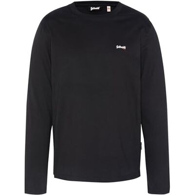 Schott NYC T-shirt långärmad broderi logotyp Schott TSCLAWS2ML svart, svart, XXL Schott NYC T-shirt långärmad broderi logotyp Schott TSCLAWS2ML svart, svart, XXL