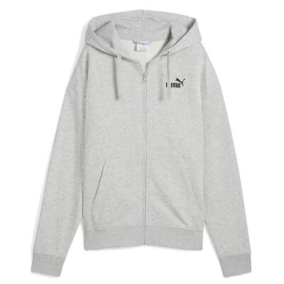 PUMA ESS Small No. 1 Logo Comfort huvtröja med hel dragkedja TR ljusgrå ljung PUMA ESS Small No. 1 Logo Comfort huvtröja med hel dragkedja TR ljusgrå ljung