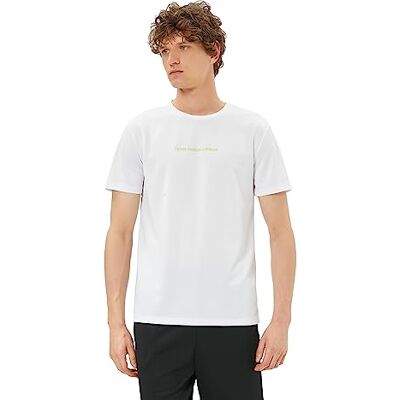 Koton män slogantryck crew neck kortärmad sport t-shirt, Vit (00), L Koton män slogantryck crew neck kortärmad sport t-shirt, Vit (00), L