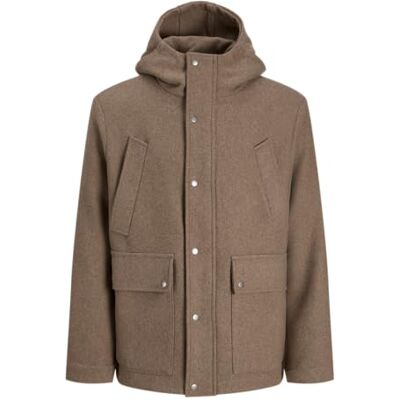 JACK & JONES herr Jprblajess ull blandning Parka, grip, x_s, Greige, XS JACK & JONES herr Jprblajess ull blandning Parka, grip, x_s, Greige, XS