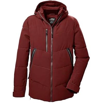 Killtec herr quiltad jacka/funktionell jacka i dunlook med huva KOW 1 MN QLTD JCKT, bränd röd, M, 41837-000 Killtec herr quiltad jacka/funktionell jacka i dunlook med huva KOW 1 MN QLTD JCKT, bränd röd, M, 41837-000
