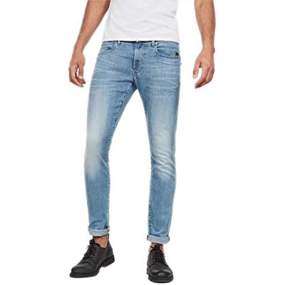 G-STAR RAW G-STAR herr Revend Skinny Jeans , Blå (Lt Indigo Aged 8968-8436), 33W / 32L G-STAR RAW G-STAR herr Revend Skinny Jeans , Blå (Lt Indigo Aged 8968-8436), 33W / 32L