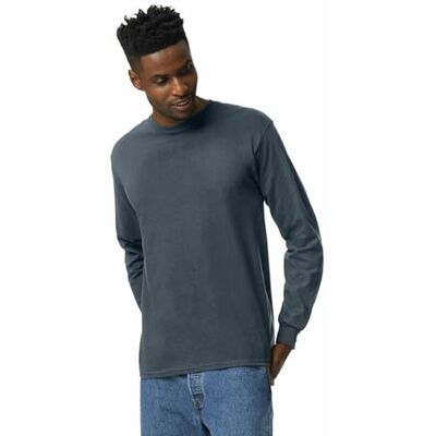 Gildan Herr Ultra Cotton Långärmad T-shirt (förpackning med 2), Mörk ljung, L Gildan Herr Ultra Cotton Långärmad T-shirt (förpackning med 2), Mörk ljung, L