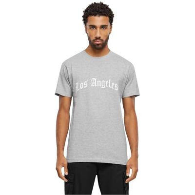 herr t-shirt Los Angeles Wording Tee Heather Grey XS, Grå ljung, XS herr t-shirt Los Angeles Wording Tee Heather Grey XS, Grå ljung, XS