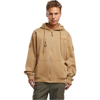 Brandit Taktisk sweatjacka, olika färger, storlekar S till 5XL, Kamel, M Brandit Taktisk sweatjacka, olika färger, storlekar S till 5XL, Kamel, M