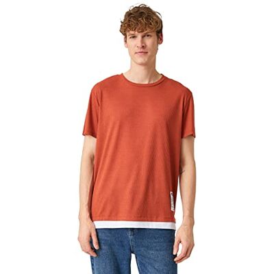 Koton T-shirt för män i stor storlek, Terrakotta (990), M Koton T-shirt för män i stor storlek, Terrakotta (990), M