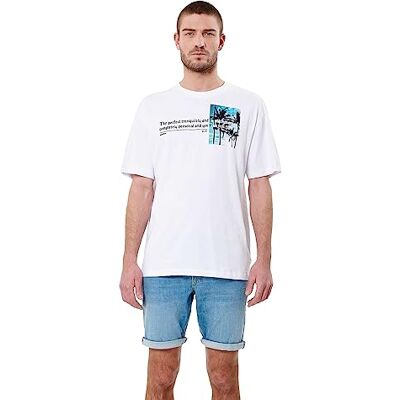 KAPORAL Clark T-shirt, vit, S herr, Vitt och blått, S KAPORAL Clark T-shirt, vit, S herr, Vitt och blått, S