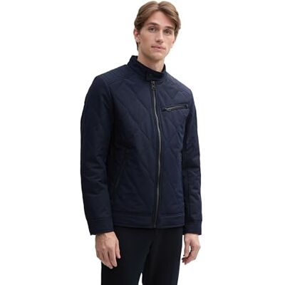 TOM TAILOR bikerjacka för män av konstläder, 10668 – himmelskaptensblå, XL TOM TAILOR bikerjacka för män av konstläder, 10668 – himmelskaptensblå, XL