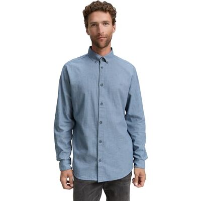 TOM TAILOR herrskjorta, 38488 – Teal Multicolor Structure, XL TOM TAILOR herrskjorta, 38488 – Teal Multicolor Structure, XL
