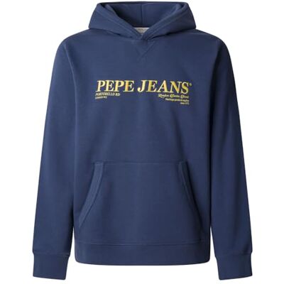 Pepe Jeans herr Dylan huvtröja sweatshirt, blå (sterlingblå), XL, Blå (sterling blå), XL Pepe Jeans herr Dylan huvtröja sweatshirt, blå (sterlingblå), XL, Blå (sterling blå), XL