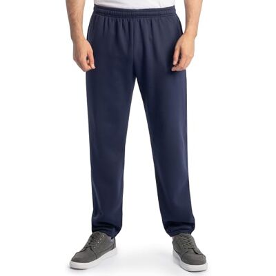 Fruit of the Loom Eversoft Fleece sweatpants för män, träningsbyxor, Elastisk undersida, marinblå, XL Fruit of the Loom Eversoft Fleece sweatpants för män, träningsbyxor, Elastisk undersida, marinblå, XL