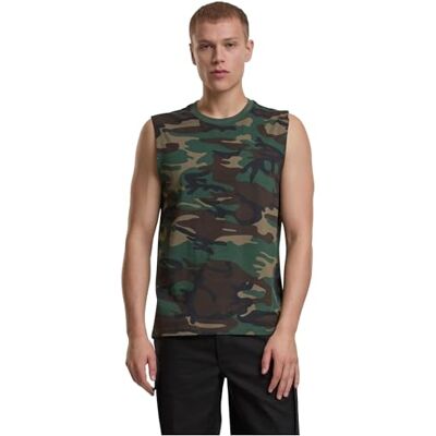 Brandit Ärmlös T-shirt för män, Skog, M Brandit Ärmlös T-shirt för män, Skog, M