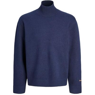 JACK & JONES Jornorrebro Knit High Neck, Ocean Cavern, XL JACK & JONES Jornorrebro Knit High Neck, Ocean Cavern, XL
