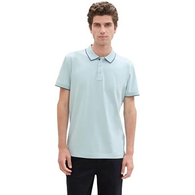 TOM TAILOR pikétröja för män, 30463 – Dusty Mint Blue, M TOM TAILOR pikétröja för män, 30463 – Dusty Mint Blue, M