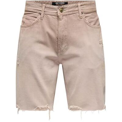 Only & Sons Onsedge Ram 80S Oran 4122 Azg DNM shorts, Ljusblå blekt denim, L Only & Sons Onsedge Ram 80S Oran 4122 Azg DNM shorts, Ljusblå blekt denim, L