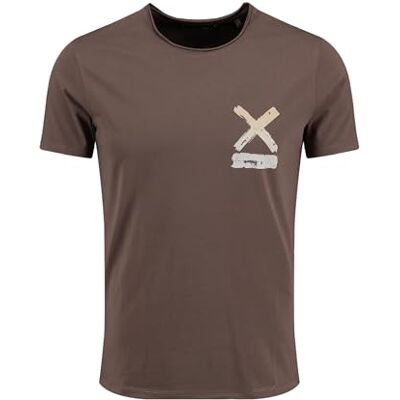 KEY LARGO KEYLARGO Splash Round T-shirt för män, Brun (1607), 3XL KEY LARGO KEYLARGO Splash Round T-shirt för män, Brun (1607), 3XL