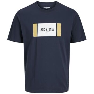 JACK & JONES Jjhayato Tee Ss Crew Neck BTS, Sky Captain, M JACK & JONES Jjhayato Tee Ss Crew Neck BTS, Sky Captain, M