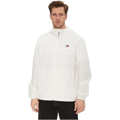 Tommy Jeans Män TJM LW CHICAGO JACKA EXT Vindjacka Jacka, Vit, S, Vit (Ecru), S Tommy Jeans Män TJM LW CHICAGO JACKA EXT Vindjacka Jacka, Vit, S, Vit (Ecru), S