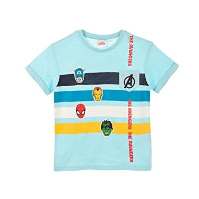 Marvel Avengers klassisk T-shirt för pojkar, Vitt och blått, 10 �r Marvel Avengers klassisk T-shirt för pojkar, Vitt och blått, 10 �r