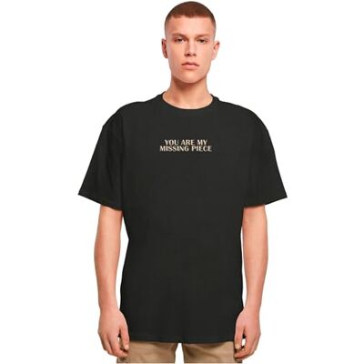 MERCHCODE T-shirt för män Missing Peace tung oversize te, överdimensionerad passform, 100% bomull, svart, L MERCHCODE T-shirt för män Missing Peace tung oversize te, överdimensionerad passform, 100% bomull, svart, L